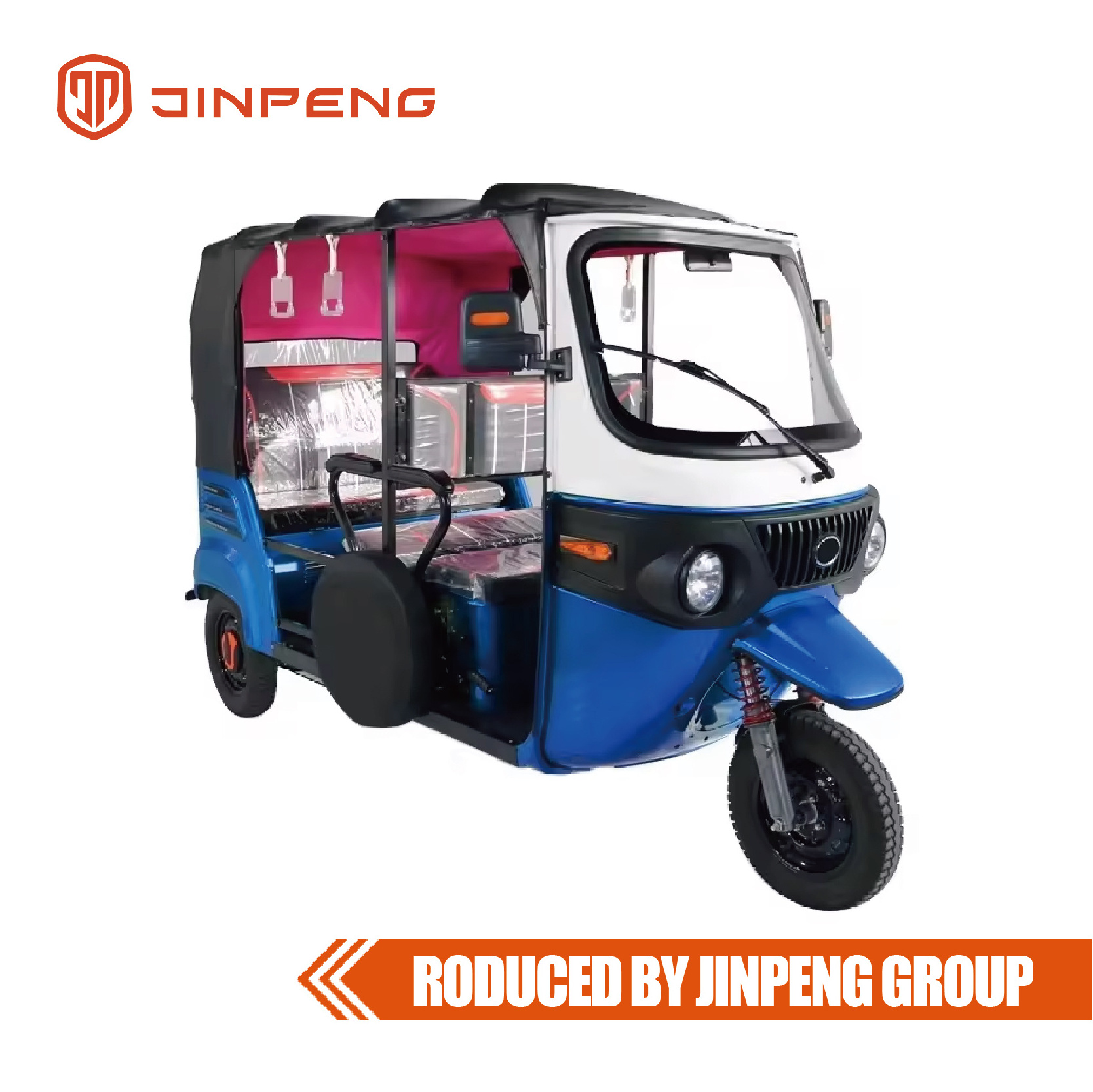 JINPENG Bajaj Electric Auto Taxi Passenger Tricycle Three Wheel Bajaj for Sale