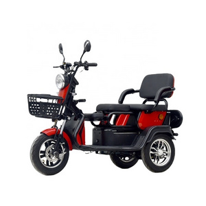 Three wheels electric passenger tricycle enjoy leisure time seat foldable electric pedicab