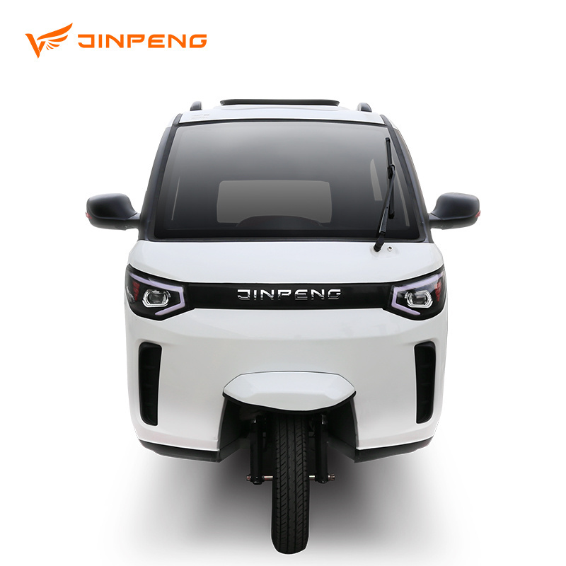 JINPENG Three Wheels Adults Passenger Cheap Electric Tricycle Motorcycle Rickshaw Fully Enclosed Mobility Electric Scooters Moto