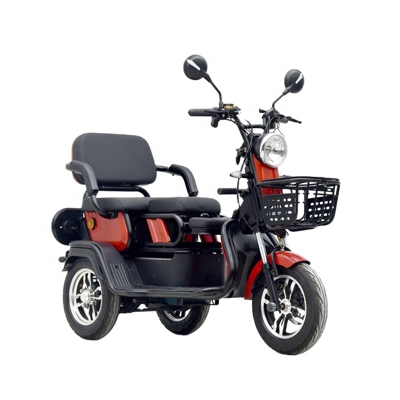 Three wheels electric passenger tricycle enjoy leisure time seat foldable electric pedicab