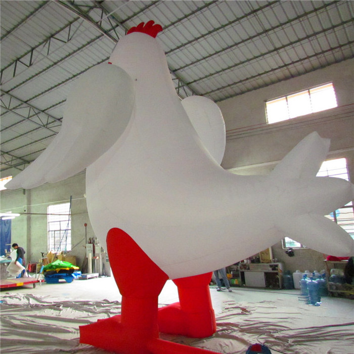 Custom made Inflatable pvc rooster for advertising, giant Airtight inflatable chicken for advertising