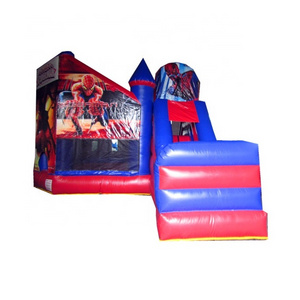 Inflatable spiderman castle jumper bouncer for party, crazy inflatable castle bounce house for sale