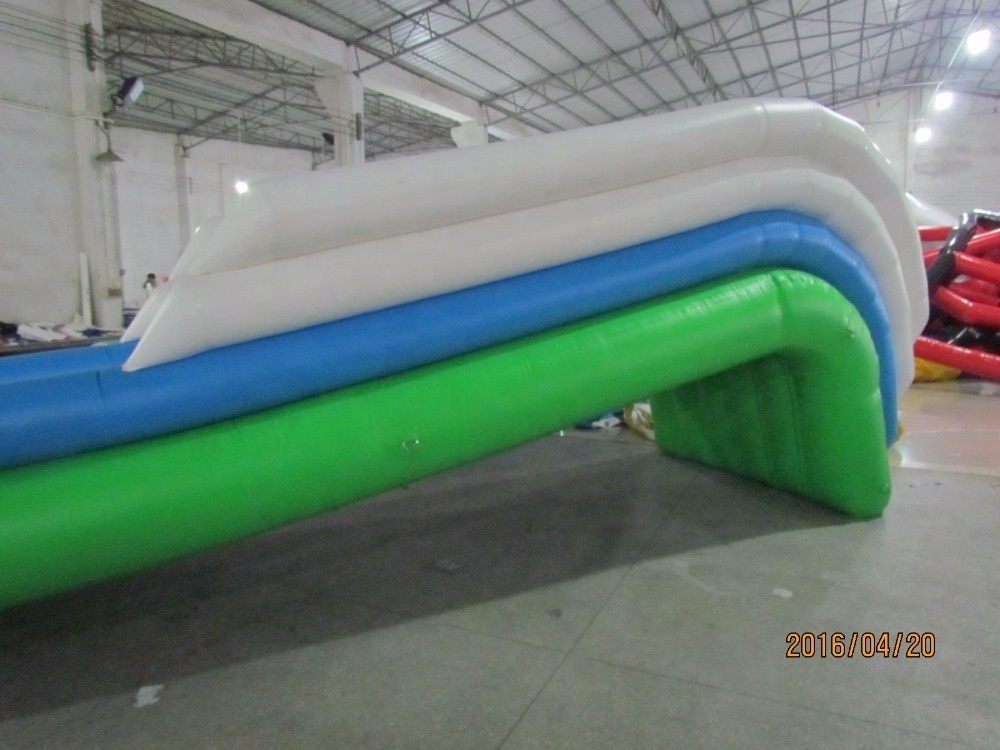 Dock inflatable pontoon boat slide with ramp inflatable water slide with trampoline