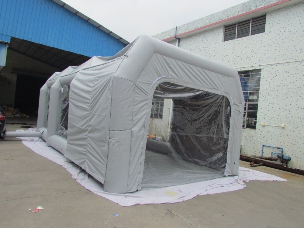 Super quality sliver color inflatable car painting cabine/inflatable spray booth/inflatable garage tent for sale