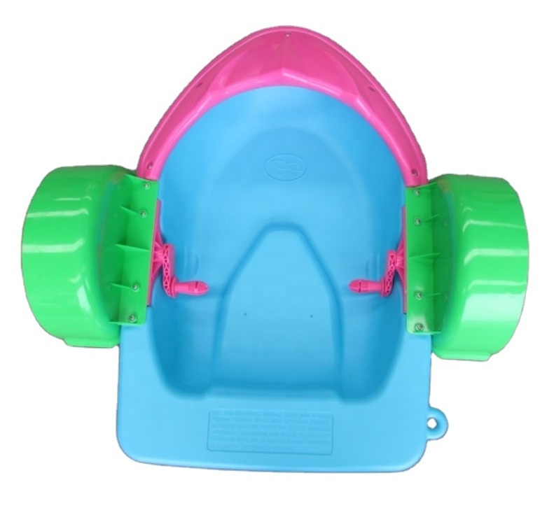 2021 hot selling plastic foot pedal boat for pool, kids water fun manual boat