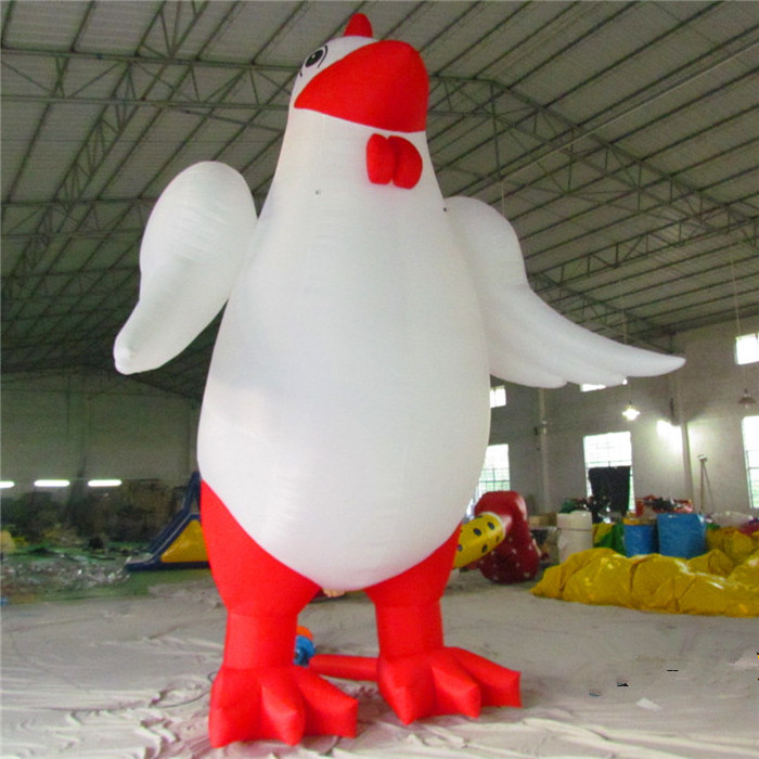 Custom made Inflatable pvc rooster for advertising, giant Airtight inflatable chicken for advertising