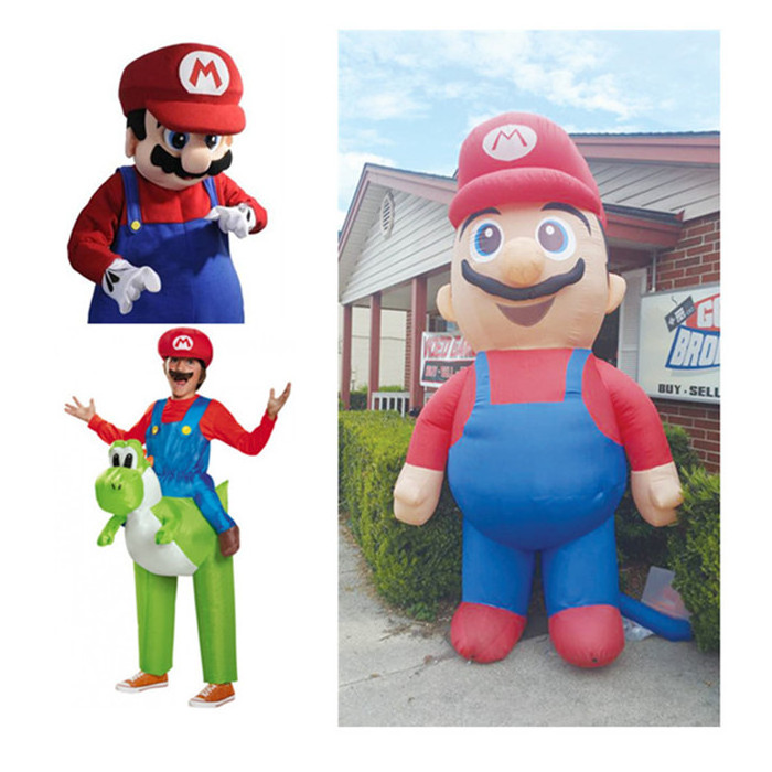 2019 Popular inflatable super mario mascot costume cartoon