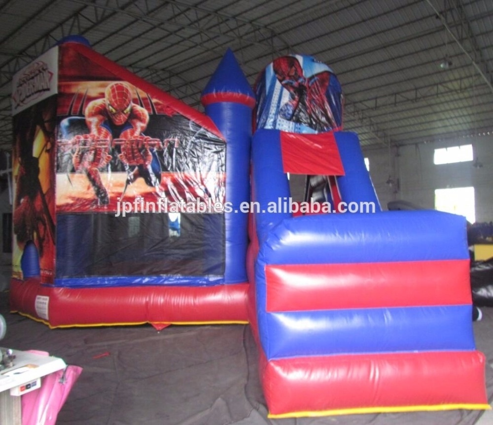 Inflatable spiderman castle jumper bouncer for party, crazy inflatable castle bounce house for sale