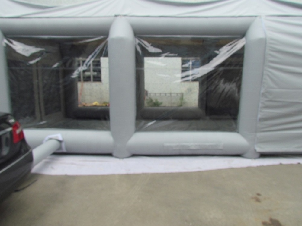 Super quality sliver color inflatable car painting cabine/inflatable spray booth/inflatable garage tent for sale