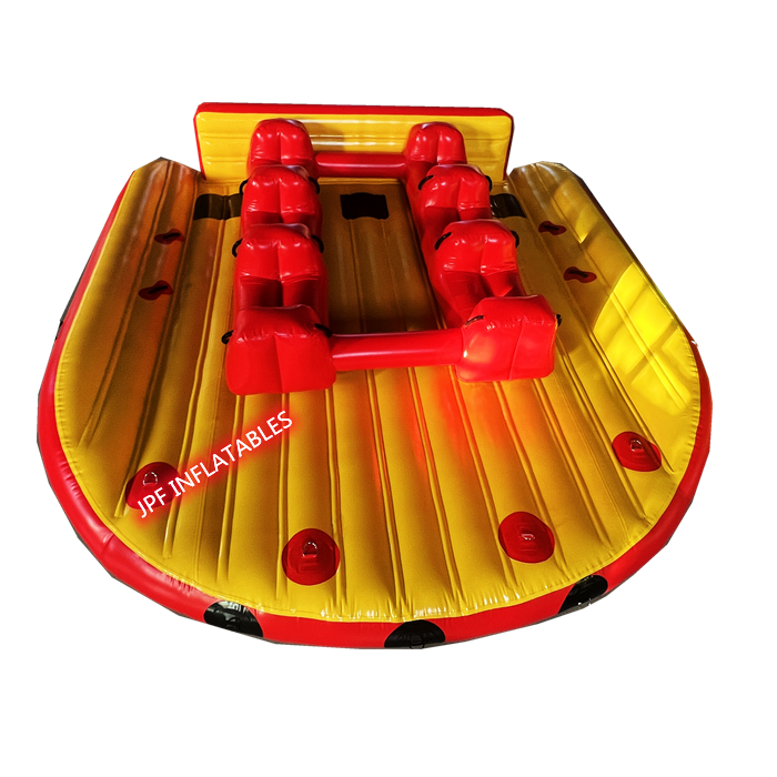 Custom made Inflatable Towable 7 riders Boat,Inflatable Ufo Sofa with 7 seats, Inflatable Water Toys for yacht