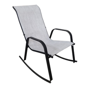 Hot Selling Outdoor Garden Relaxing Recliner Lounge Sun Lounger Stacking  Metal Rocking Chair