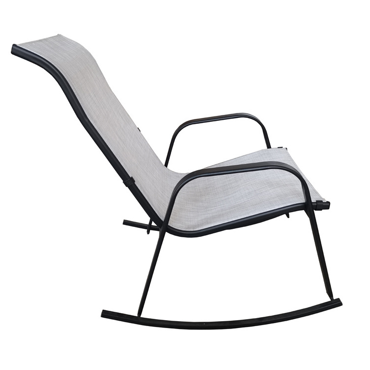 Hot Selling Outdoor Garden Relaxing Recliner Lounge Sun Lounger Stacking  Metal Rocking Chair