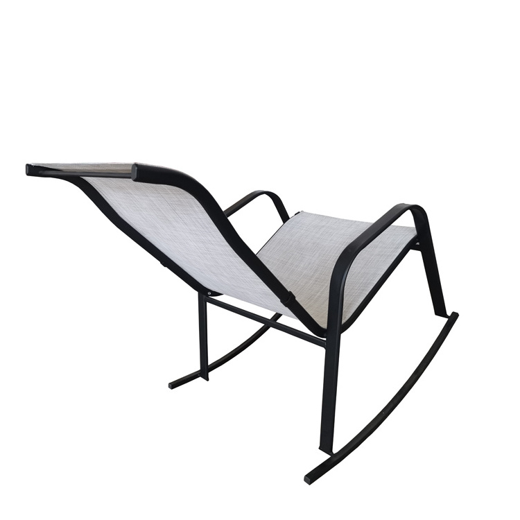 Hot Selling Outdoor Garden Relaxing Recliner Lounge Sun Lounger Stacking  Metal Rocking Chair