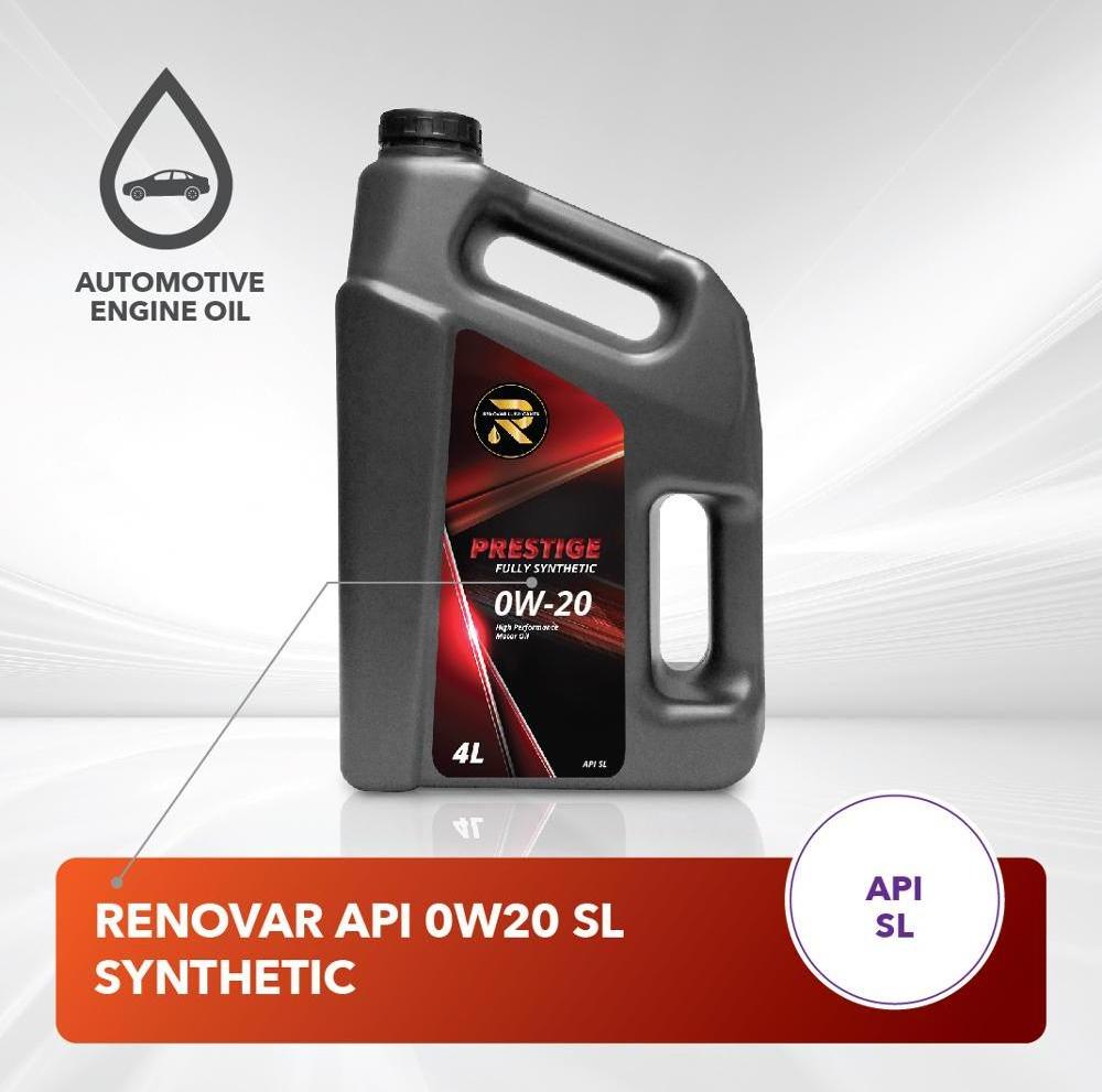 RENOVAR 0W20 API SL FULLY SYNTHETIC LUBRICANT ENGINE OIL