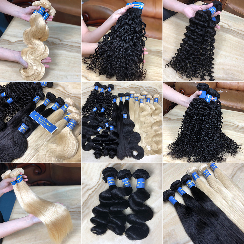 JP Free Sample Hair Bundle Raw Virgin Cuticle Aligned Human Hair Weave Bundle Wholesale 10A Virgin Brazilian Hair Vendors