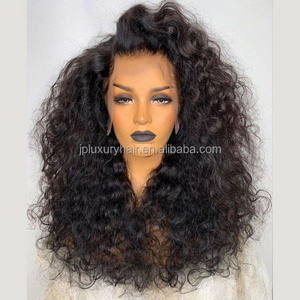 Ready To Ship Kinky Curly Human Hair Hd Full Lace Frontal Wig 40 Inch Human Hair Full Lace Front Wig  Raw Indian Temple Hair