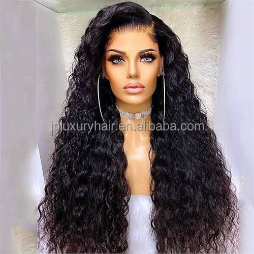 human hair full lace wig in dubai deep wave lace front brazilian human hair wig 32 inch raw vietnamese hair for women