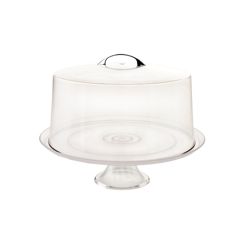 Unbreakable Cake Cover Round Dome Plate Cover 12 inch Food Clear Plastic Cake Stand with Cover