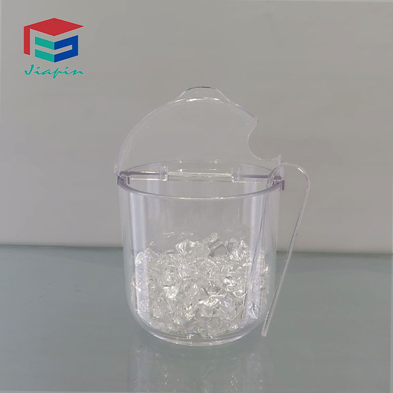 Hard Plastic Buckets with Lids Unbreakable Plastic Ice Bucket 2L 65OZ Polycarbonate Ice Bucket