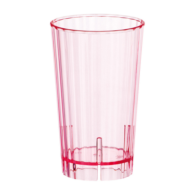 6 Size Stripe Custom Unbreakable Glass Cups Soft Drink Cup Polycarbonate Beverage Soda Cup