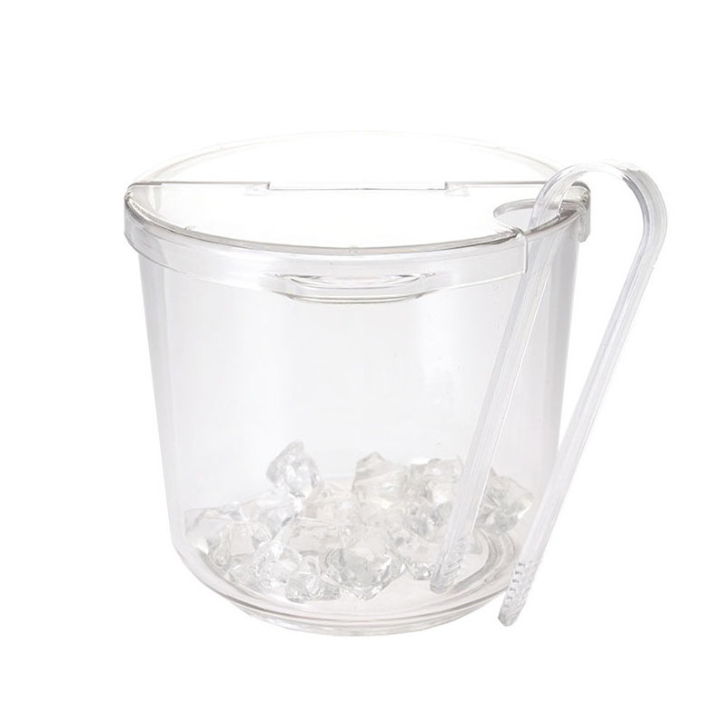 Hard Plastic Buckets with Lids Unbreakable Plastic Ice Bucket 2L 65OZ Polycarbonate Ice Bucket