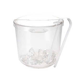 Hard Plastic Buckets with Lids Unbreakable Plastic Ice Bucket 2L 65OZ Polycarbonate Ice Bucket