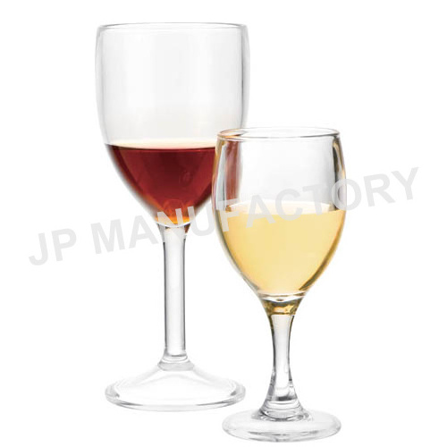 10oz polycarbonate long stem wine cup 300ml plastic unbreakable  wine glass clear goblet with logo printing