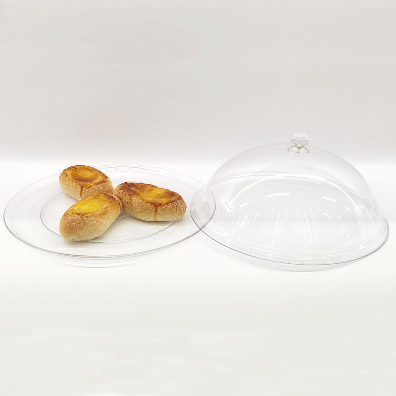 16 Inch transparent plastic display plate food dome cover pizza bread cover