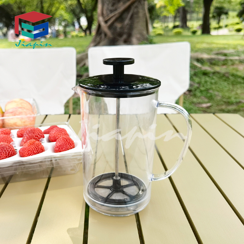 600ml Unbreakable Manual Coffee Espresso Maker Pot Plastic Teapot Cafetiere French Coffee Tea Percolator Filter Press Plunger