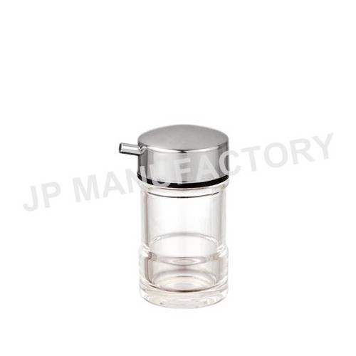 High quality 90ml Acrylic Oil Pot With Stainless steel lid small oil pot for table use