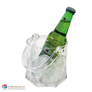 professional custom logo 1000ml small Clear Plastic acrylic cooler ice bucket for bar and club use