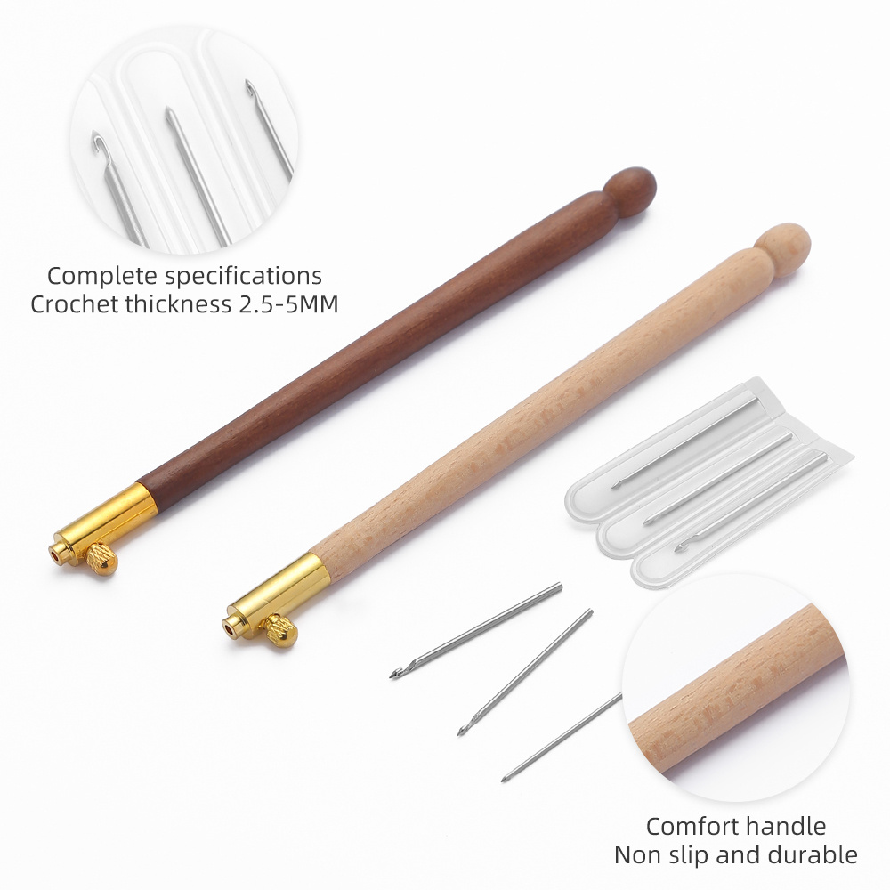 JP Replaceable head Diy Alumina Knitting Needle Stitch Crochet Tool Embroidery Tools Stitching Crochet Hook