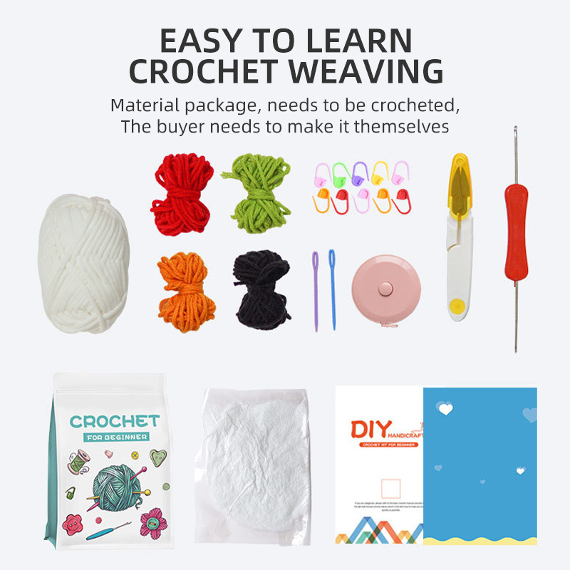 JP Handmade Cute Crochet Ghost DIY Hand-Woven Material Bag Kit Crochet Kit For Beginners