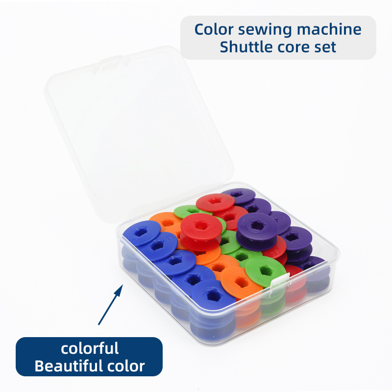 JP Wholesale 50pcs Color Plastic Empty Spools Sewing Thread String Bobbins For Sewing Machine