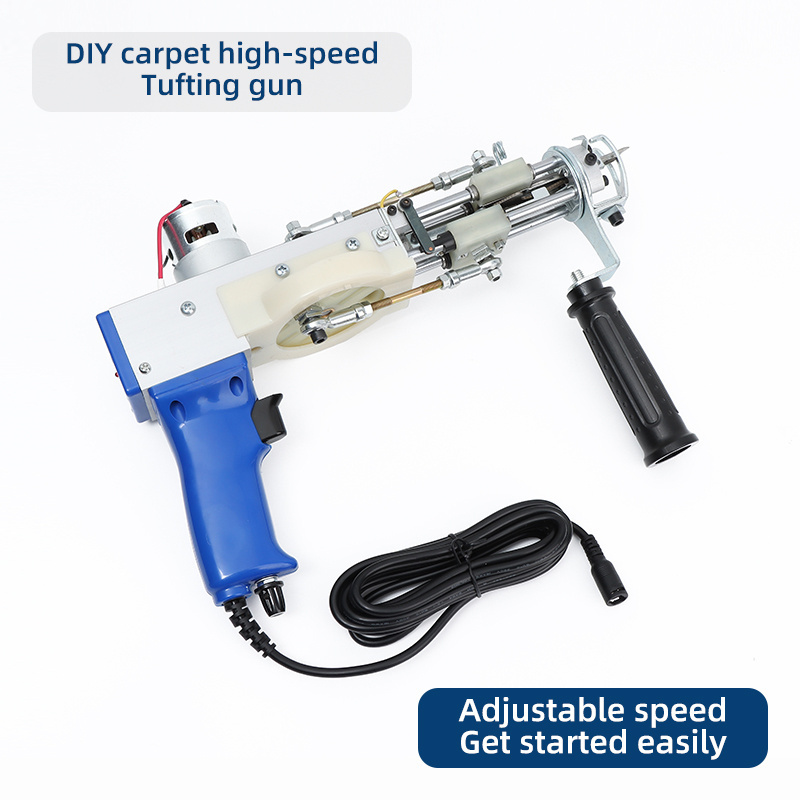 JP  Electric Tufted Cloth Making 2in1 Hand Tufting Gun Portable Rug Weaving Machine Knitting Tool Tufting Gun