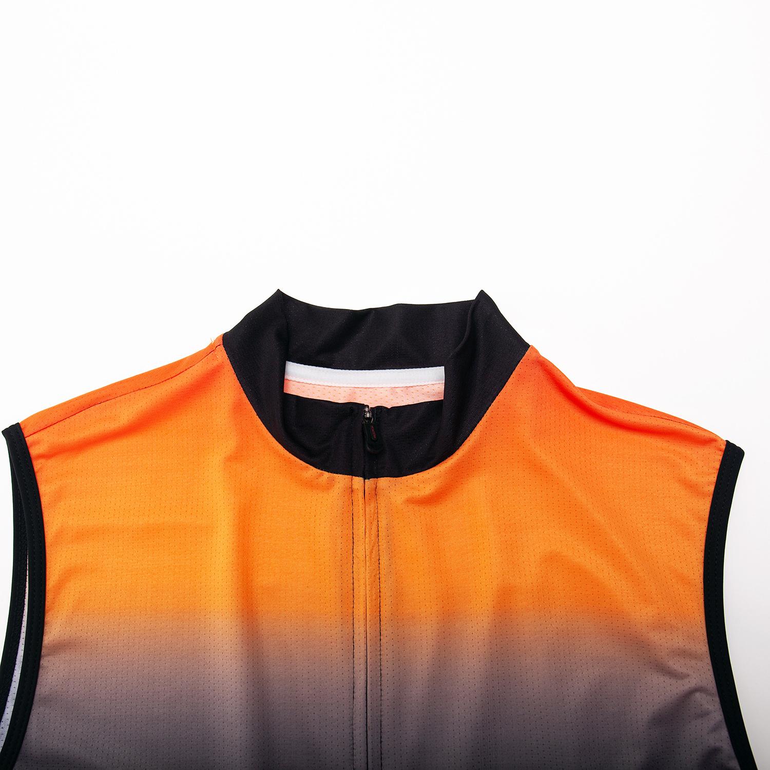 Custom Men Cycling Vest Summer Sleeveless Orange Windproof Pocket Bike Clothing Bicycle Running Vest