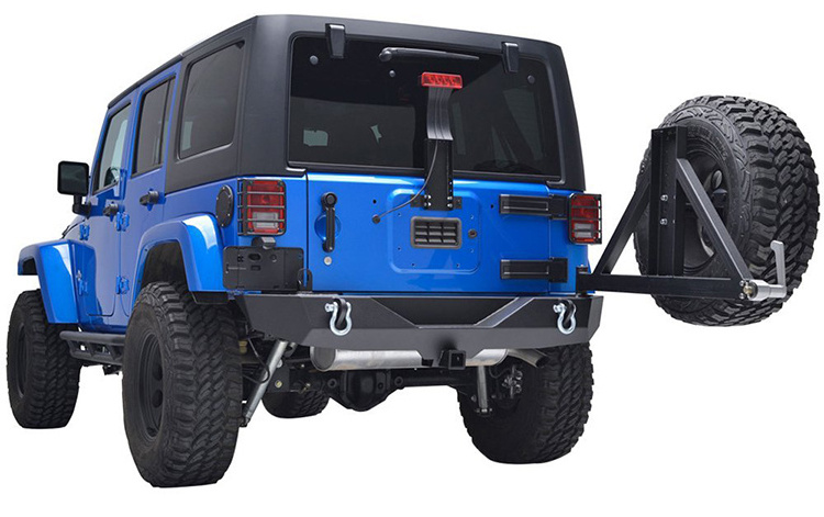 Heavy Duty Rear Bumper With Spare Tire Carrier  for Jeep wrangler JK