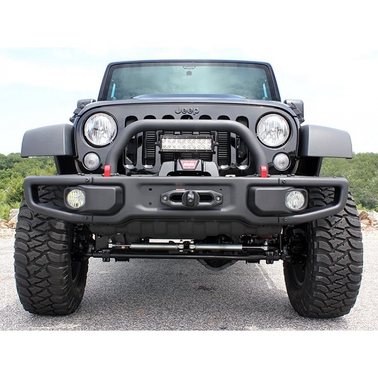 10th Anniversary Front Bumper for Jeep Wrangler JK 07-17 Black Steel 1 Set Front Bumper Body Kid