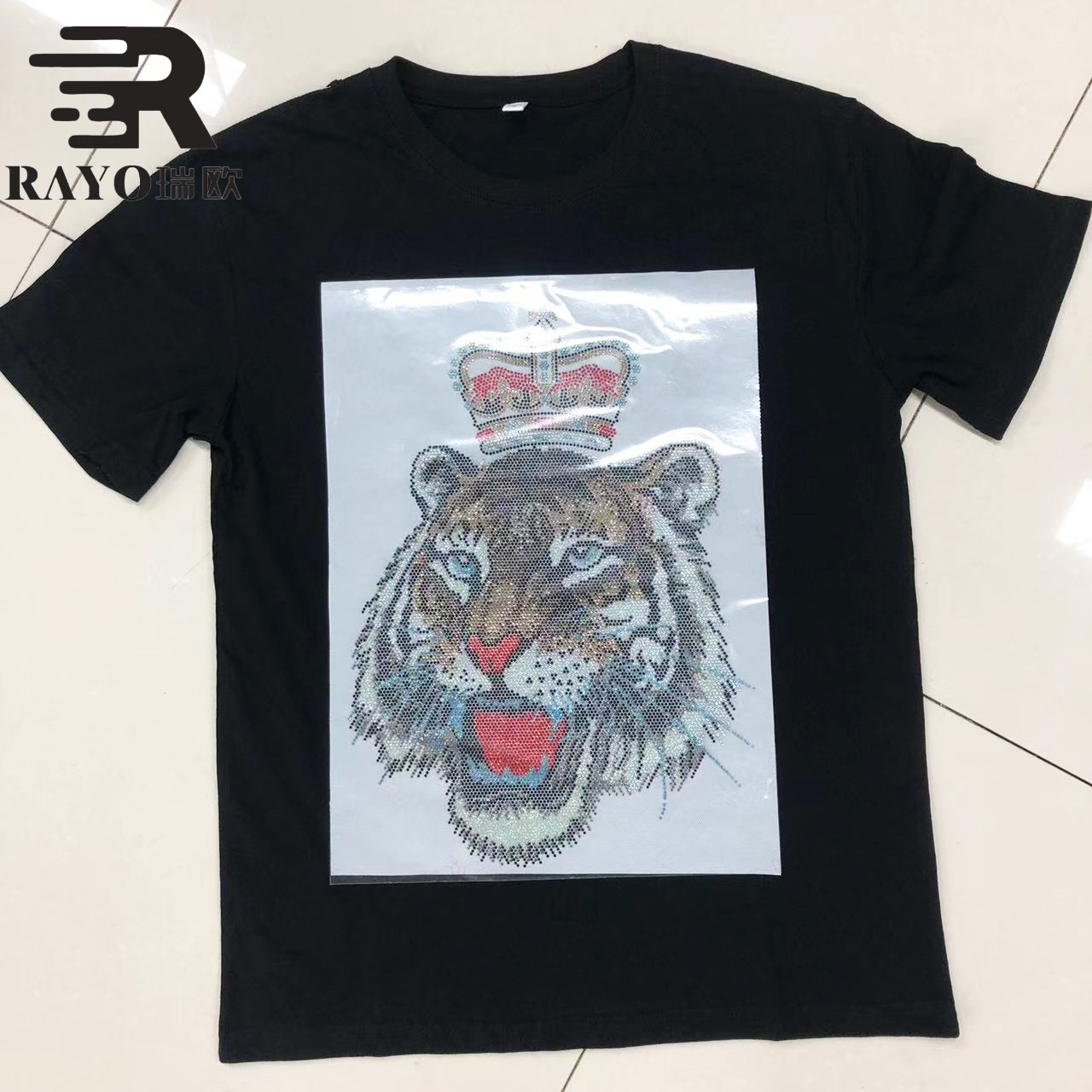 Wholesale Korean 6A Grade Customization Hot fix Transfer Hot Fix motif Rhinestone Hot Fix Transfer for T-Shirt