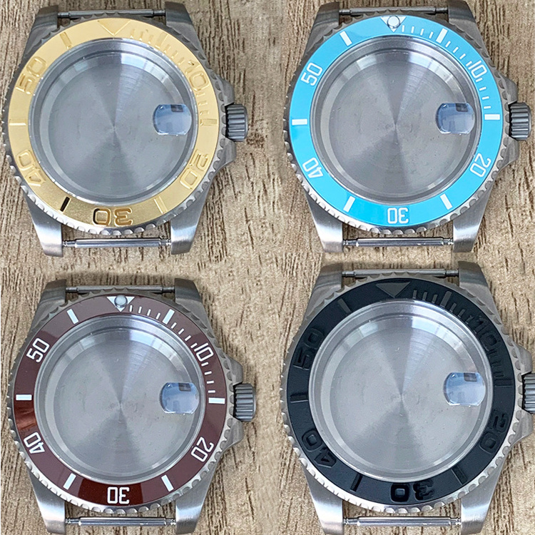 Custom OEM Waterproof Rotating Bezel Boitier De Montre Titanium Watch Case NH35