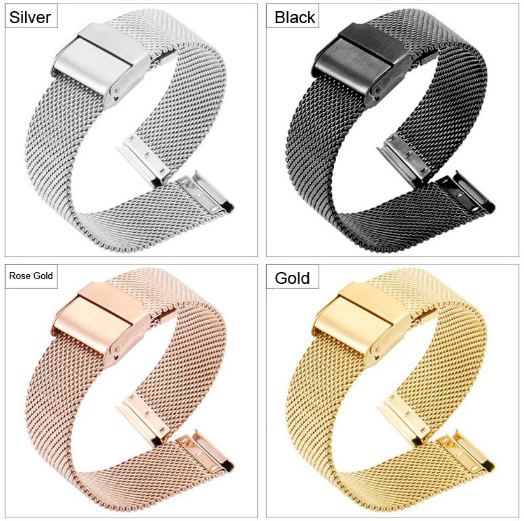 Stainless Steel 18mm 22mm 24 mm 26mm Mesh Watch Band