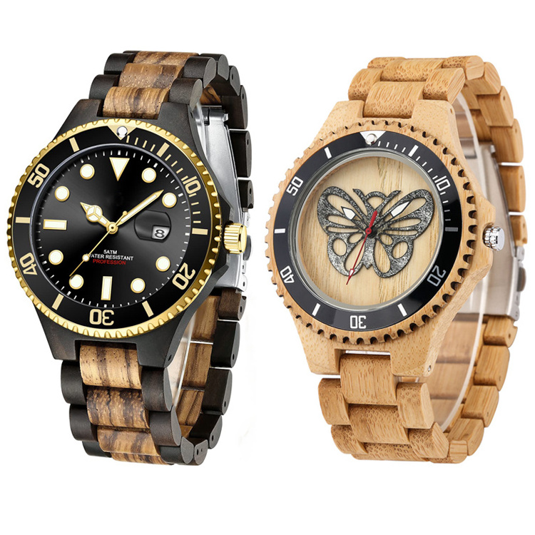 Relojes-hombr Orologi Orologio Uomo Saat Erkek Montre Kol Saati Custom Logo Quartz Wooden Watch For Men