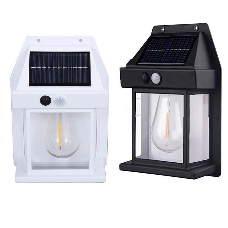 Waterproof LED Filament Bulb Solar Wall Light for Outdoor Solar Garden Wall Lanterns