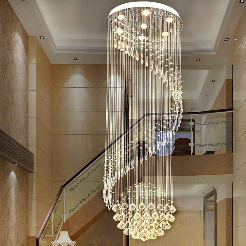 Luxury Modern Classic Hotel Villa Lobby Flush Mount Crystal Chandeliers Pendant Light