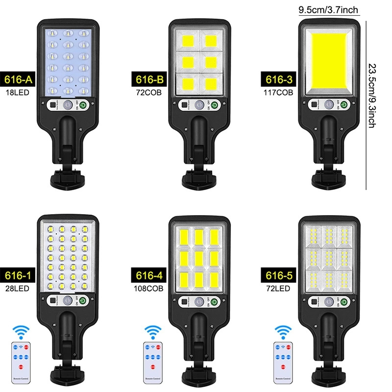 New Outdoor Solar LED Street Light Human Body Induction Garden Light With Remote Control For Path Yard