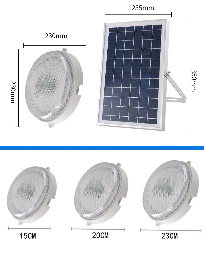 Surface Mounted 20W 30W 60W Solar Ceiling Lamp Solar Indoor Ceiling Led Light For Home Balcony Corridor