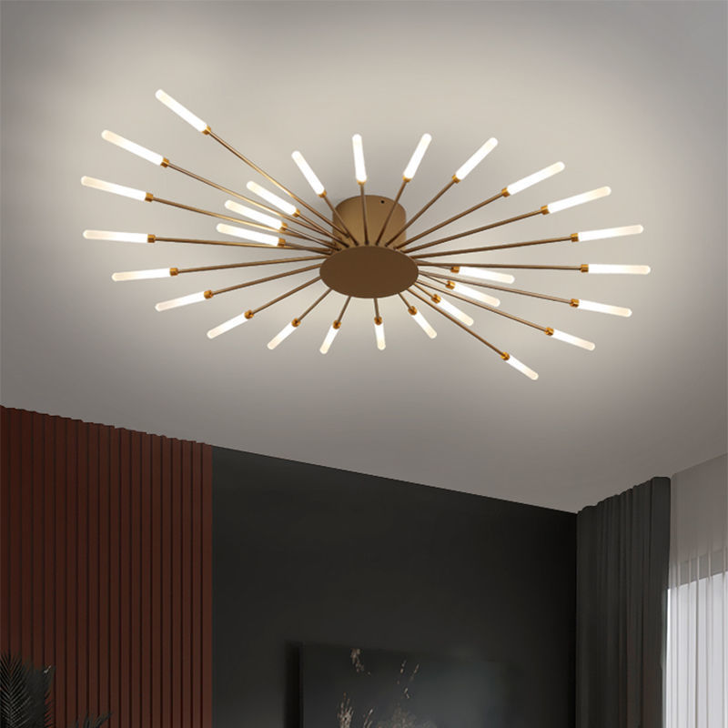 Jpungsun Nordic Ceiling Lighting Chandelier For living Room Bedroom Home Surface Mounted Ceiling Lamp Modern Firework Chandelier