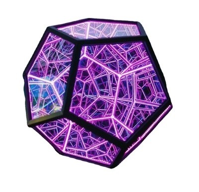 12 Face Infinite Dodecahedron Color Art 3D LED Night Light Lamp Space Lights Creative LED Ambient Light