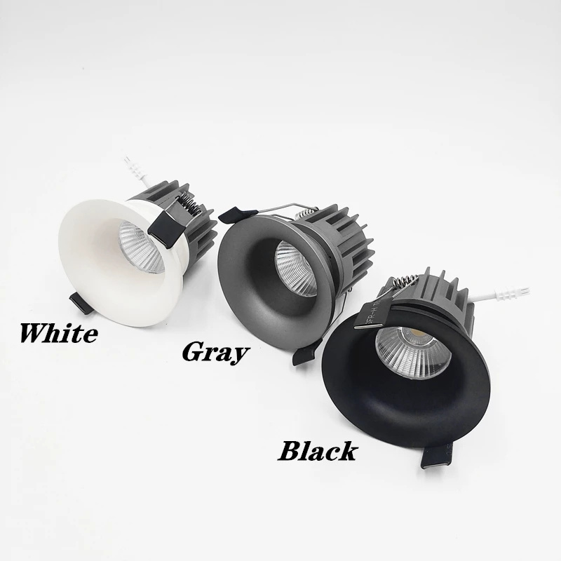 High Quality COB Ceiling Spot Lights Background Lamps Indoor Lighting Round Housing Dimmable Recessed LED Downlight