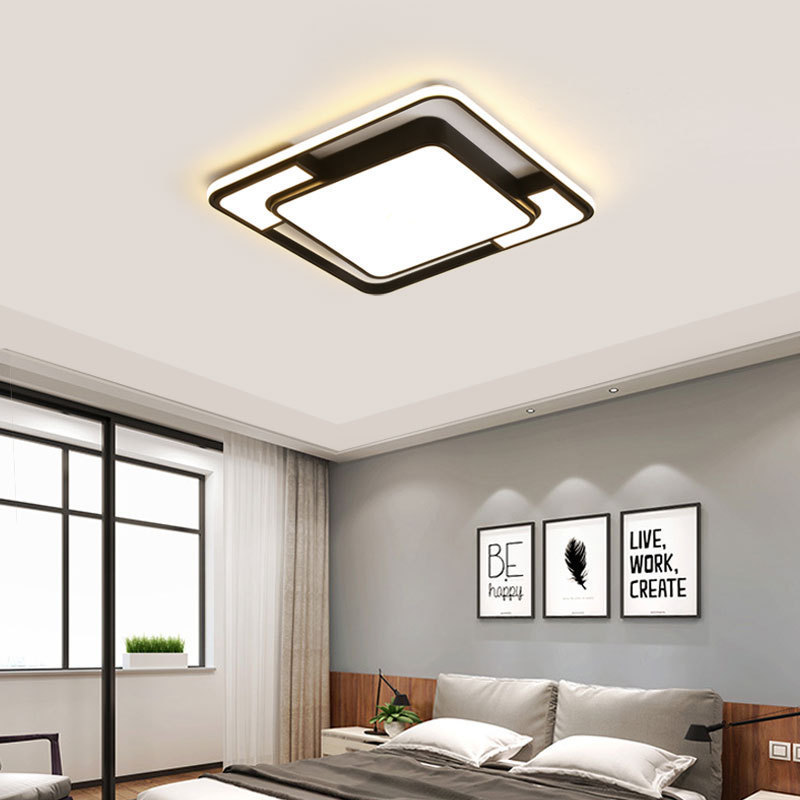 Modern LED Ceiling Light Rings Modern Ceiling Flush Mount Remote Control Fixture Dimming Ceiling Light